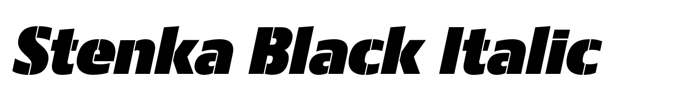 Stenka Black Italic